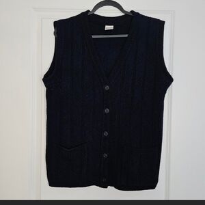 Radlet Men's Navy Blue Cardigan Vest